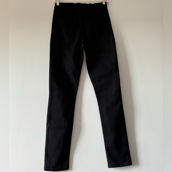 Reformation Jeans High Rise Skinny  Faded Black Destroyed Size 29 - Picture 8 of 16